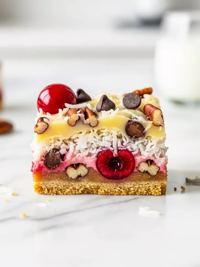 Delicious Cherry Coconut Magic Bars Recipe (Web Story)