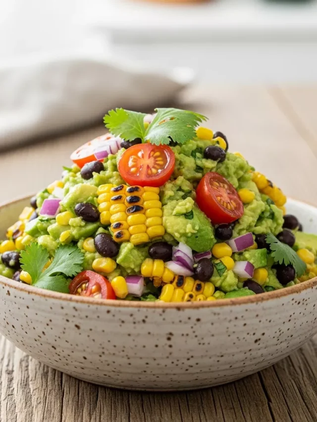 Ultimate Chunky Corn Black Bean Guacamole (Web Story)