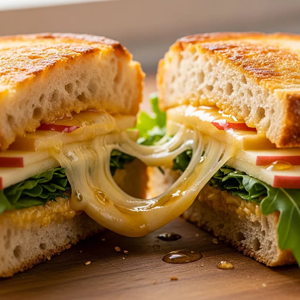 Cozy Hot Honey Apple Cheddar Sandwich