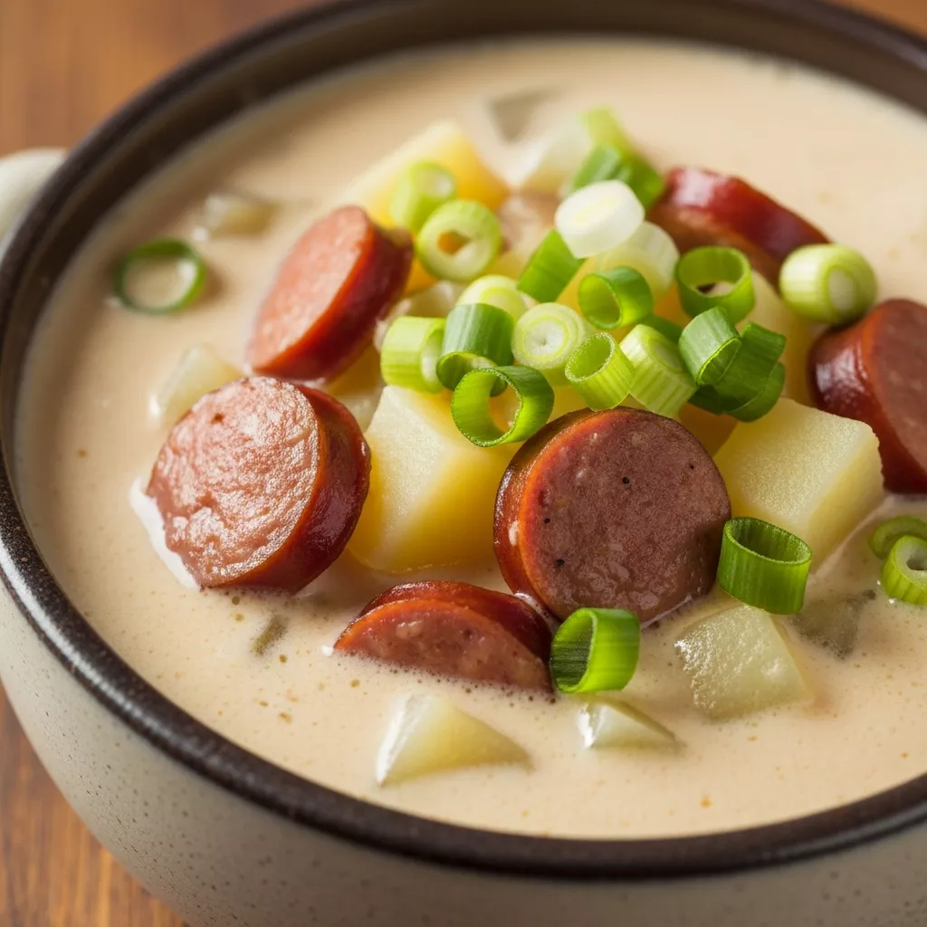 Creamy Smoked Turkey Andouille Cajun Potato Soup