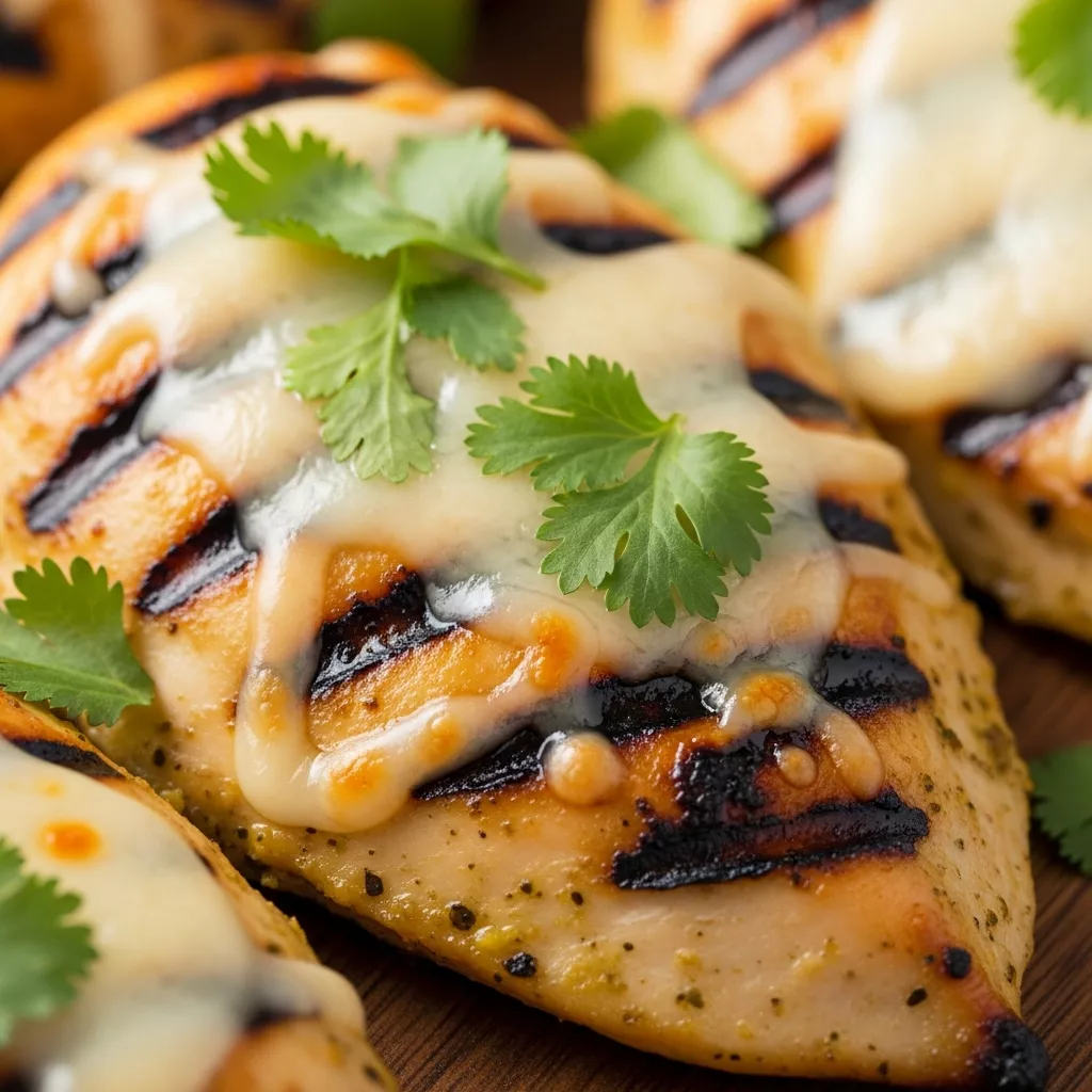 Zesty Grilled Salsa Verde Pepper Jack Chicken