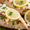Close-up of Lemon Feta Greek Chicken