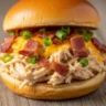 Creamy Crock Pot Crack Chicken Sandwich