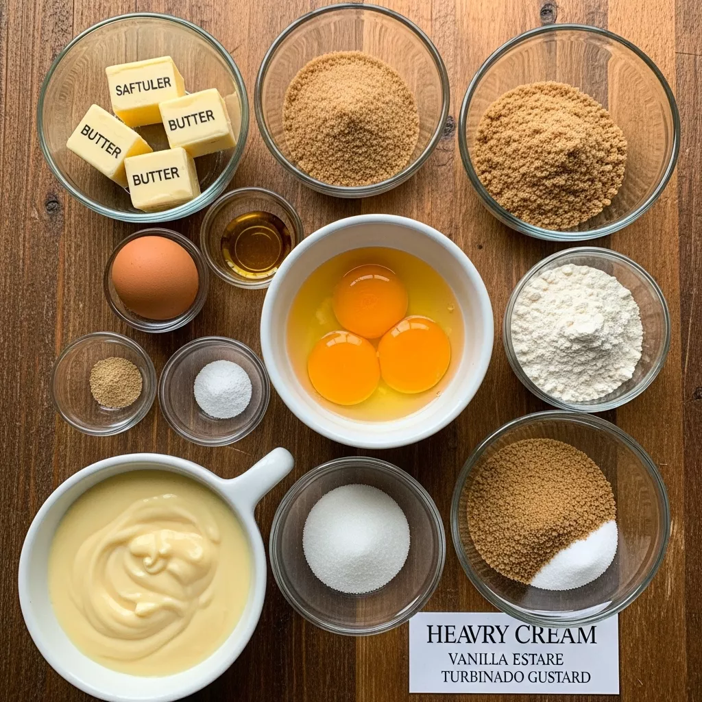 Ingredients for Creme Brûlée Cookie Perfection