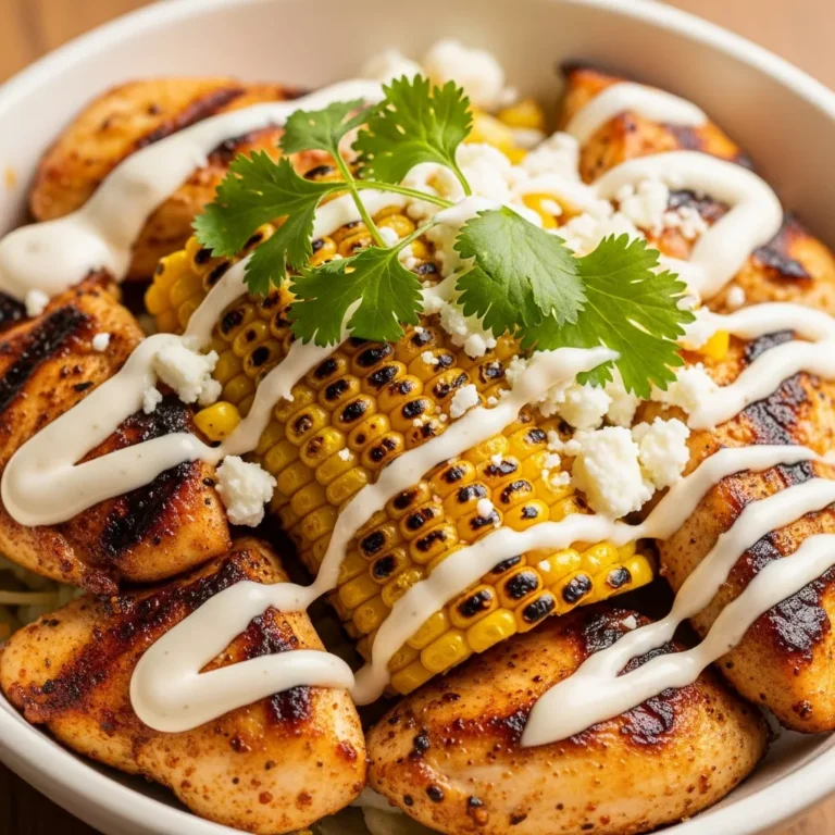 Zesty Street Corn Chicken Bowl recipe card