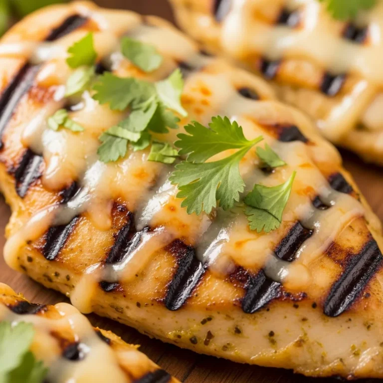 Recipe for Grilled Salsa Verde Pepper Jack Chicken